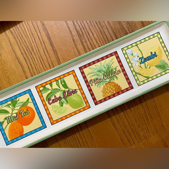 Signature Housewares Stoneware Platter with Tropical Drinks by Rivierra Van Beer - Picture 14 of 14